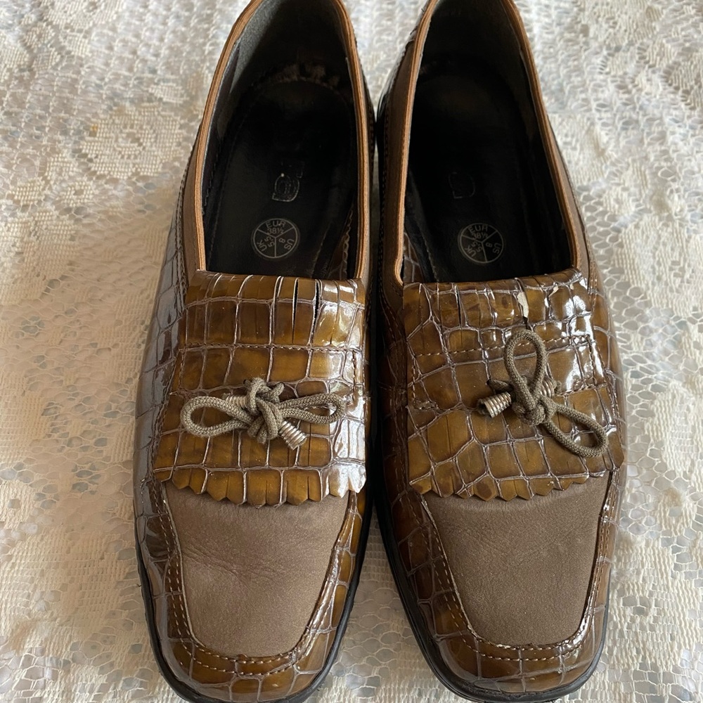 Ara Faux Crocodile Loafers